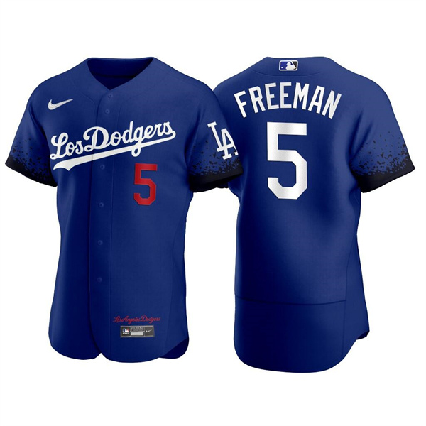 Men's Los Angeles Dodgers #5 Freddie Freeman Royal City Connect Flex Base Stitched Jersey Men's Los Angeles Dodgers #5 Freddie Freeman Royal City Connect Flex Base Stitched Jersey